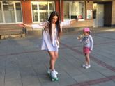 Я сегодня скейтборд освоила,ну