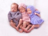 Фотосессия новорожденных. Троняшки Дмитрий, Варвара и Лера. Малышам 1 месяц.