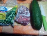 Что приготовить на ужин? Зеленая фасоль с мясом и овощами