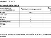 Результат анализа