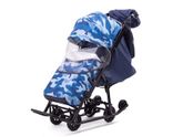 Санки-коляска Pikate Compact Military и Ника кидс 7-3