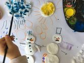 Поделки с 3х леткой . Готовимся к зиме ❄️
