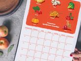 Календарь на октябрь 2018 (с сезонными продуктами)