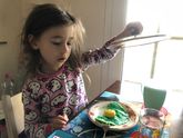 Зеленые яйца и ветчина на завтрак 🍳