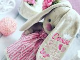 Подарок на выписку - Именная игрушка с метрикой Зайка Ми