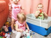 Тройняшкам 1год1месяц