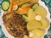 Рыба в пармезановой корочке с укропом
