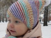 ДЕТСКАЯ ШАПОЧКА И ШАРФИК «ПО ДИАГОНАЛИ».
