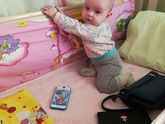 Пытаемся встать))) моя умничка♥️♥️♥️