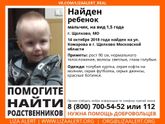 Найден ребёнок 1,5 года в Щелково