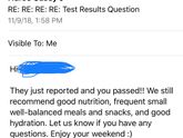 Конечно же I passed the test!??