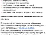 После родов пропал аппетит,