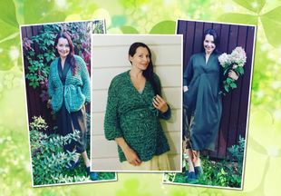 Цвет настроения — зеленый: стиль беременной Наталии Антоновой