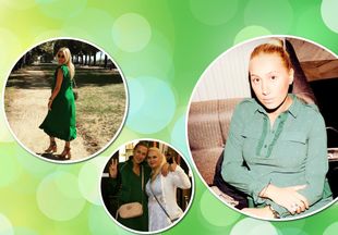 Зеленый – цвет сезона: беременная супруга Павла Буре на пике моды