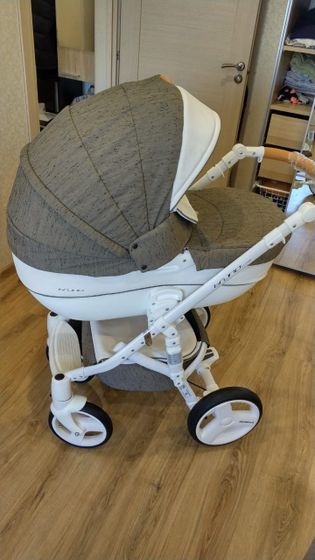 Приехала наша коляска Riko Bruno luxe цвет mocca
