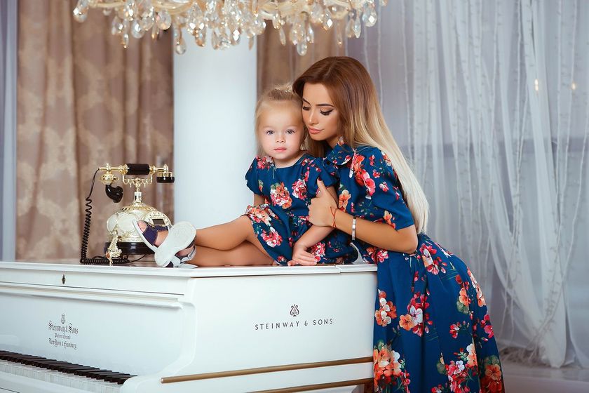 Пошив family look - мама+дочка.