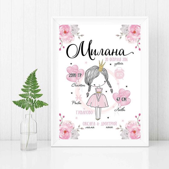 Метрика для малышей 🌸🌸🌸