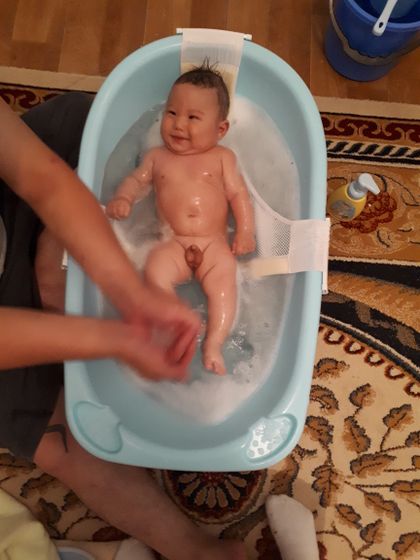 водные процедуры с папой