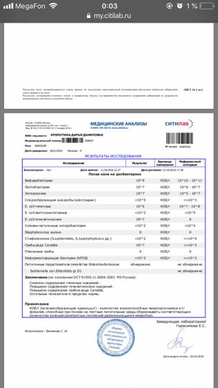 Анализ на дисбактериоз