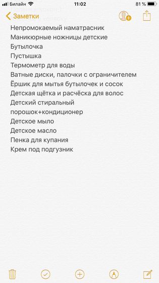 Список того, что уже
