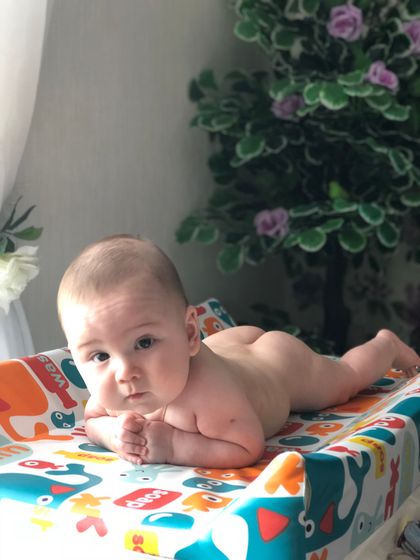 Дёмушке сегодня 4 месяца🎂🐣🎉🌻