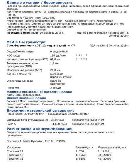 Результаты скрининга крови 💉 Кто разбирается?