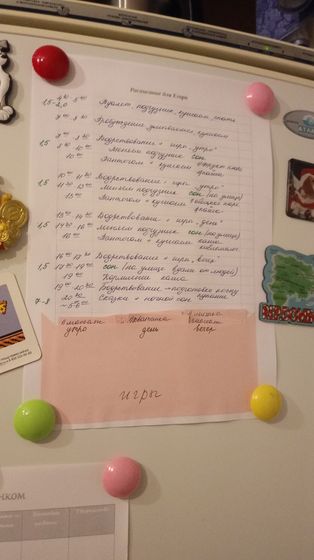 Режим с малышом