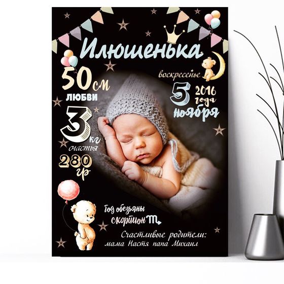 Метрика для малышей 🌸🌸🌸