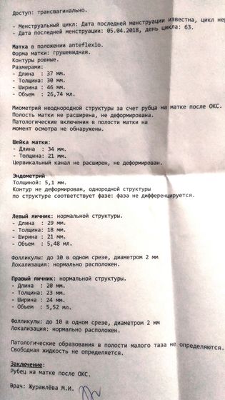 УЗИ на 35 день задержки