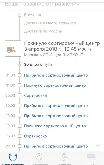 Почта России...