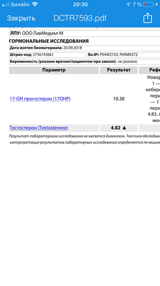 Повышен 17-он прогестерон и тестостерон! Хэлп