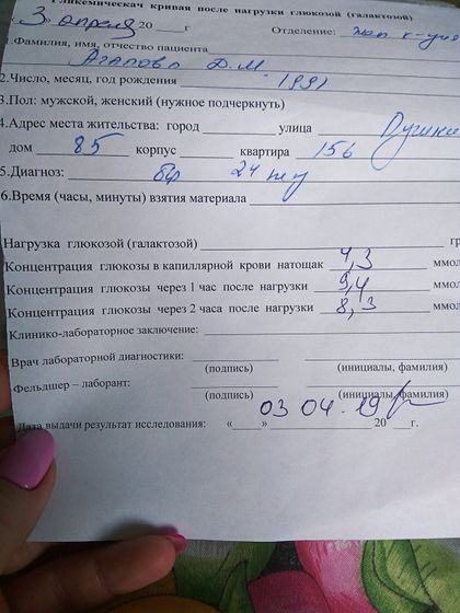 Глюкозотолерантный тест