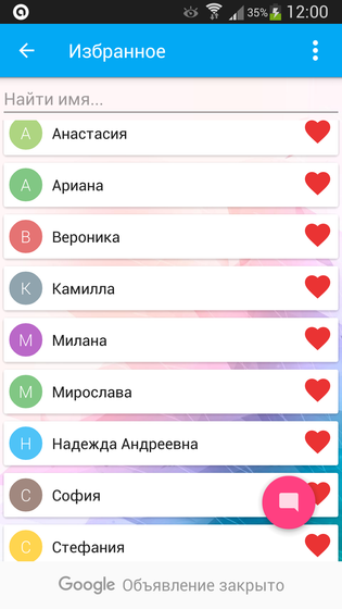 Какое имя из предложенных