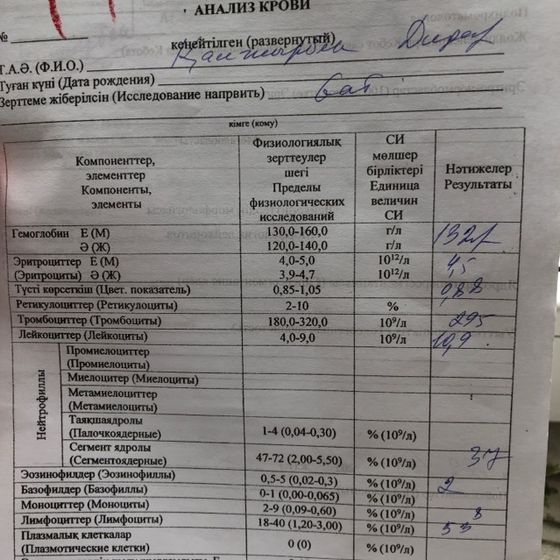 Лейкоциты и лимфоциты повышены.
