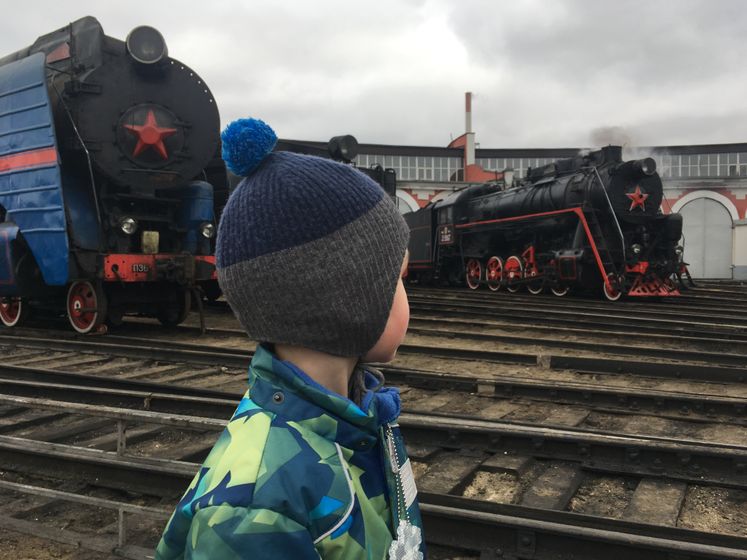 Сходили в музей паровозов!