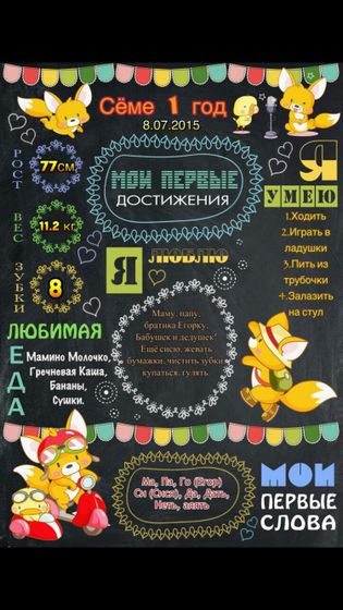 Постеры достижений малышей??