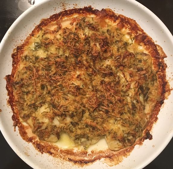 Рыба в пармезановой корочке с укропом