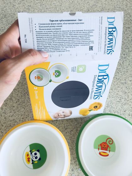 Все лучшее детям, тарелочки Dr. Brown’s.