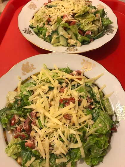 У меня на ночь глядя салатик вкусный ?
