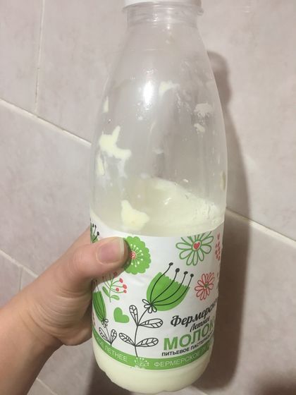 Магазинное молоко дало сливки?