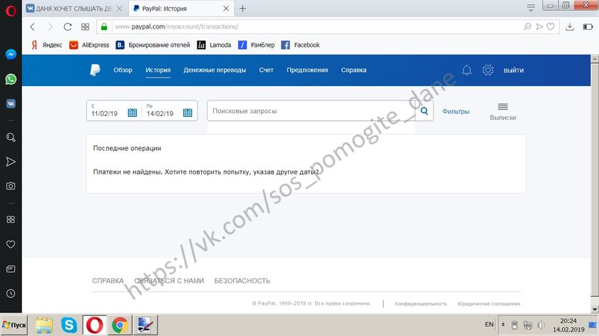 ДОМРАЧЕВ ДАНИИЛ Отчет о собранных средствах за 12.02.2019 - 14.02.2019