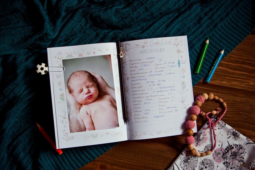Книга о малыше два в одном: для записей и фото
