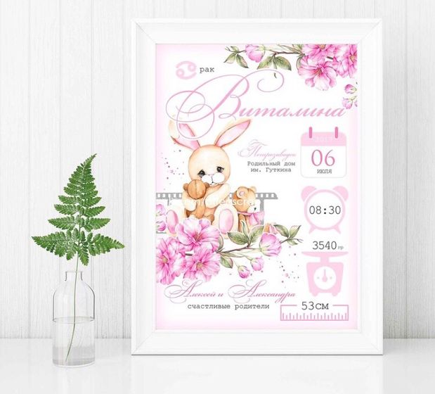 Метрика для малышей ☺️🌷