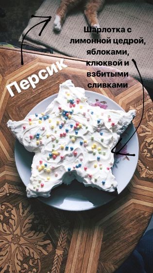 Шарлотка с яблоком, клюквой,
