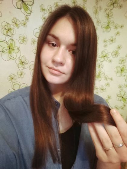 Как я волосы спасаю:) Результат двух недель.