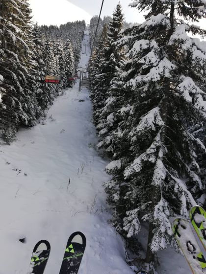 Горнолыжка с детками. Фото.