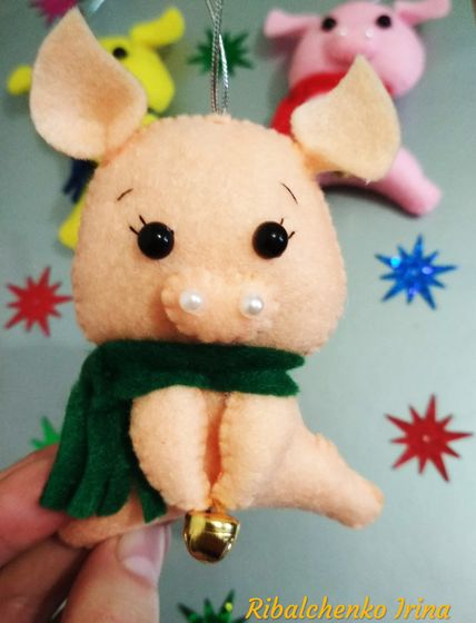 Новогодние игрушки символ 2019