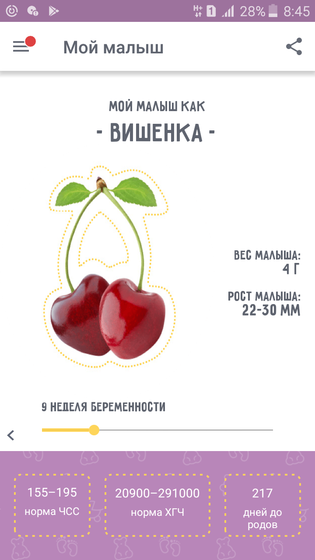 9 неделька