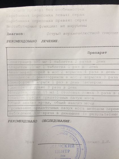 Сходила к ЛОРу